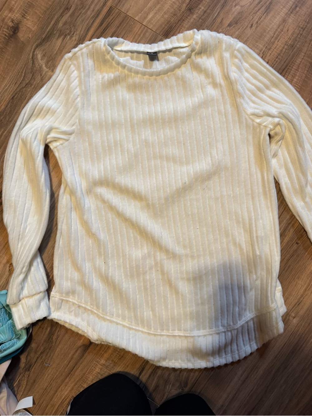 White striped sweater
